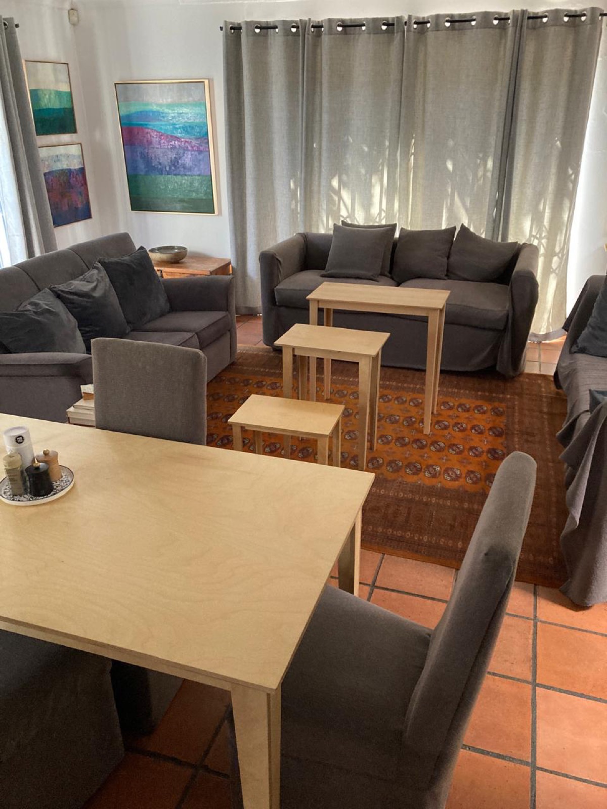 Henk Stutterheim's Cape Town home, furnished with his own tables